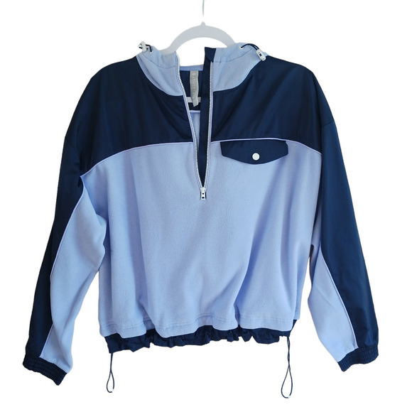 Athleta Jackets & Blazers - Athleta Pullover Sweater Womens Small Blue Microfleece 1/2 Zip Pockets Sporty